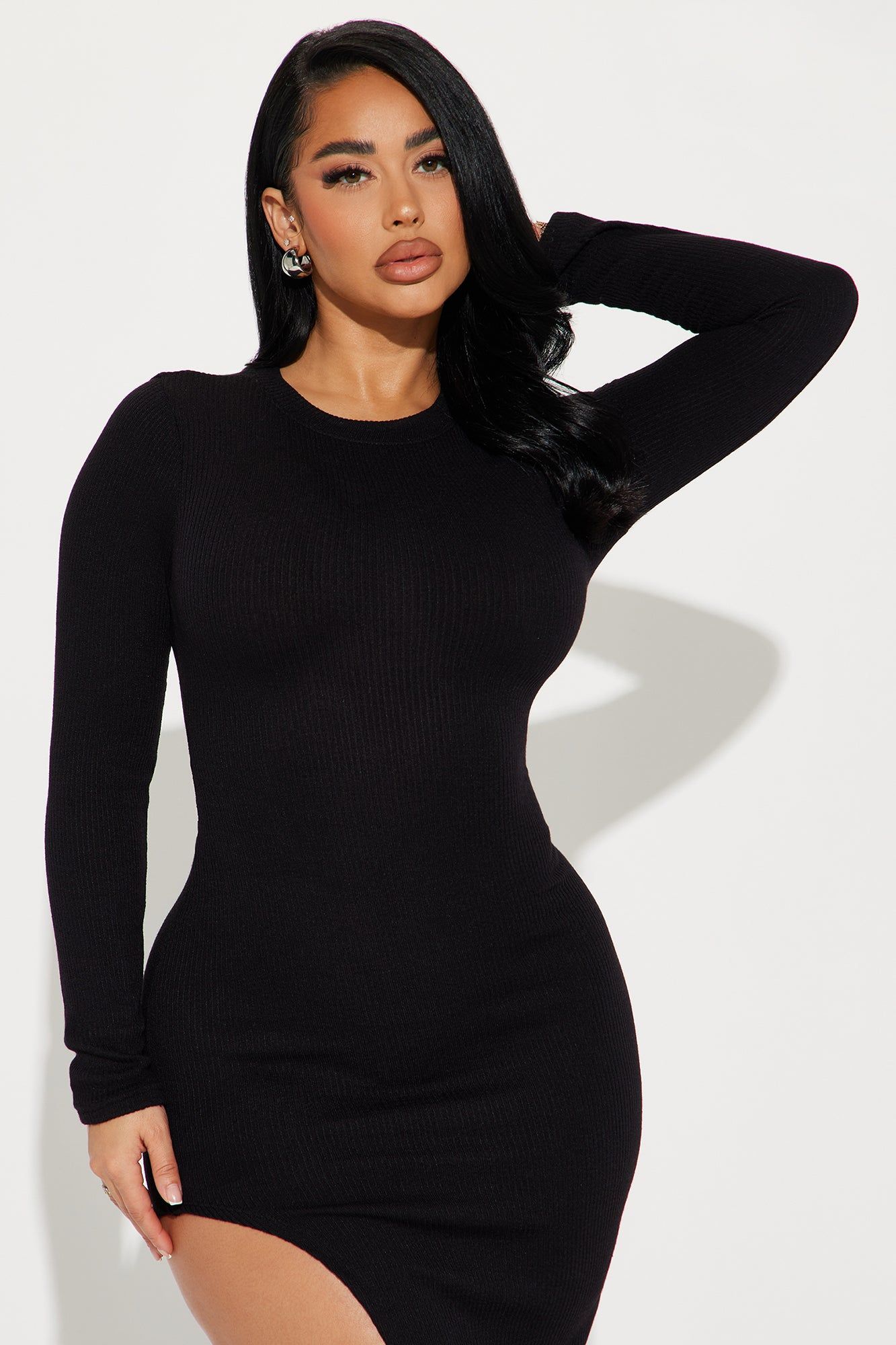 Arabella Long Sleeve Midi Dress - Black sold by Fashion Nova product image thumbnail 2