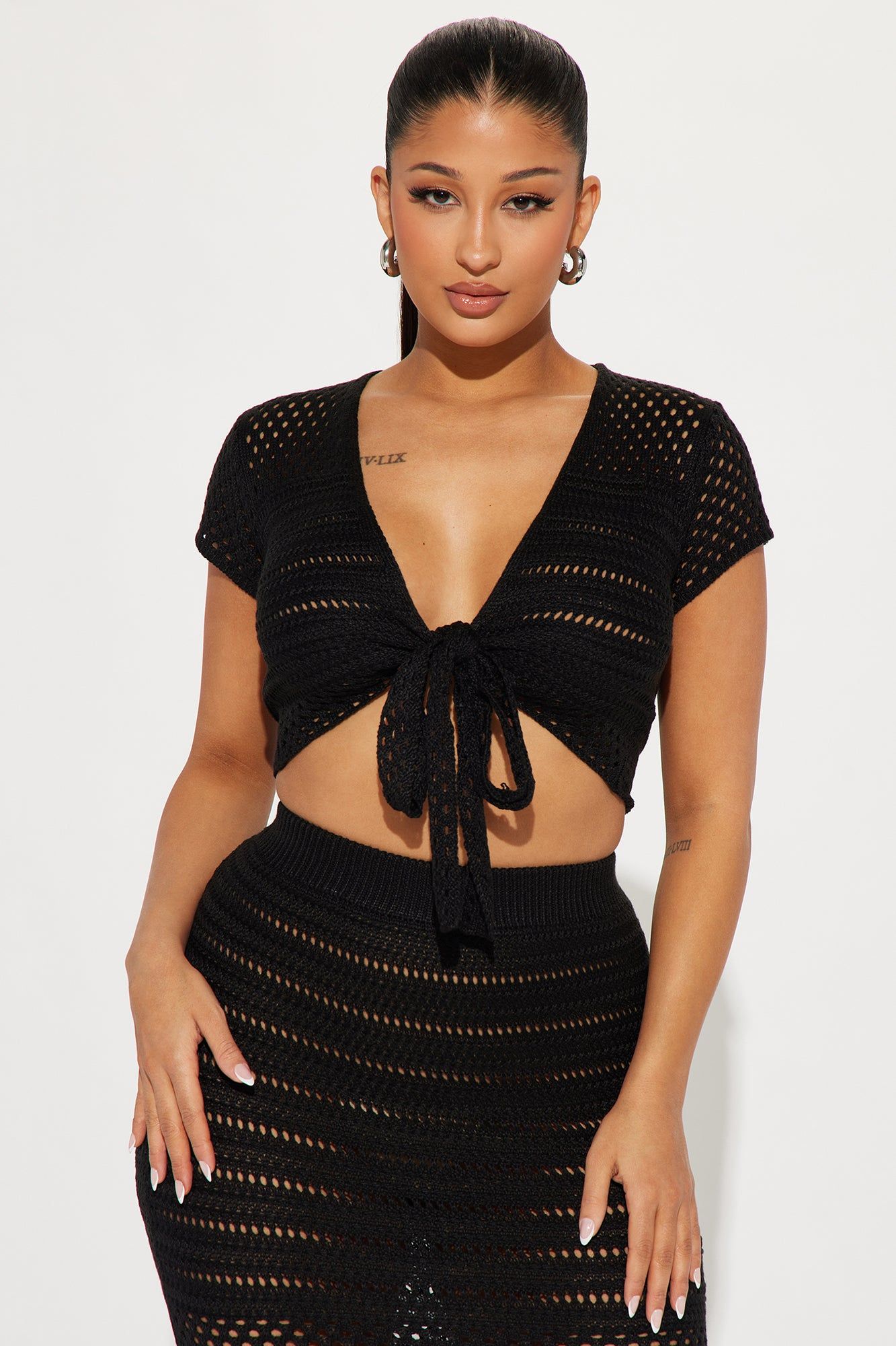 Candi Crochet Skirt Set - Black sold by Fashion Nova product image thumbnail 2