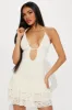 Heart On My Sleeve Lace Mini Dress - Cream sold by Fashion Nova