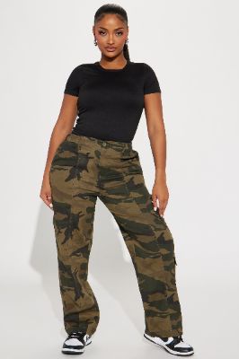 Made Me Camo Pant - Olive/combo sold by Fashion Nova