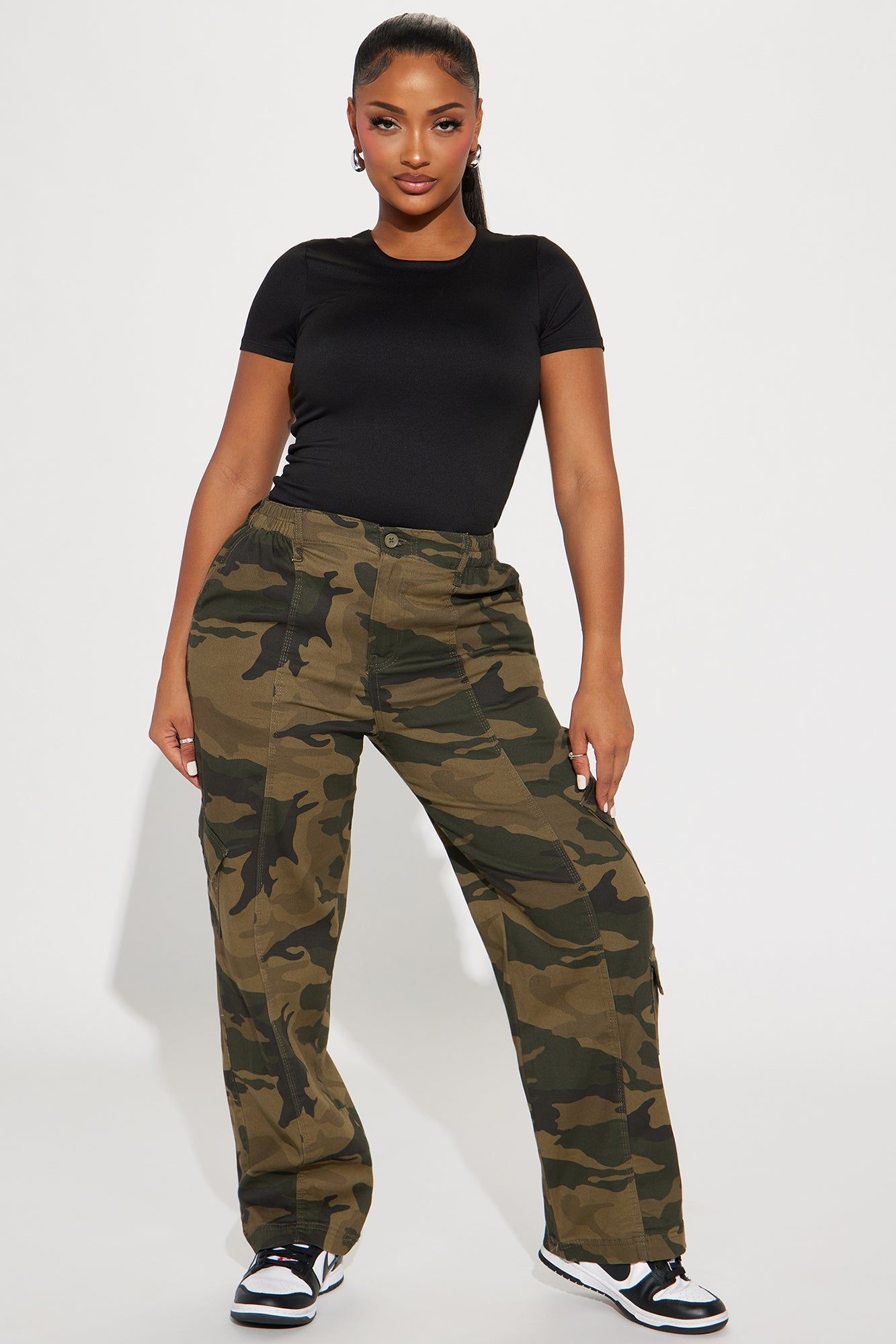 Made Me Camo Pant - Olive/combo sold by Fashion Nova