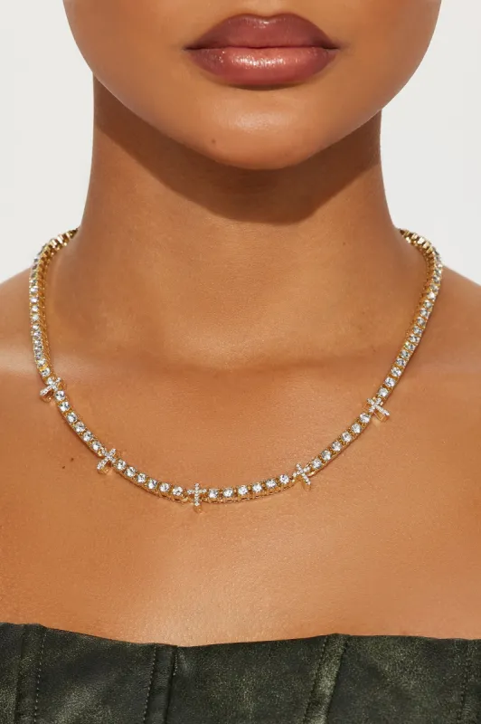 Blessed Beyond Measures Necklace - Gold sold by Fashion Nova