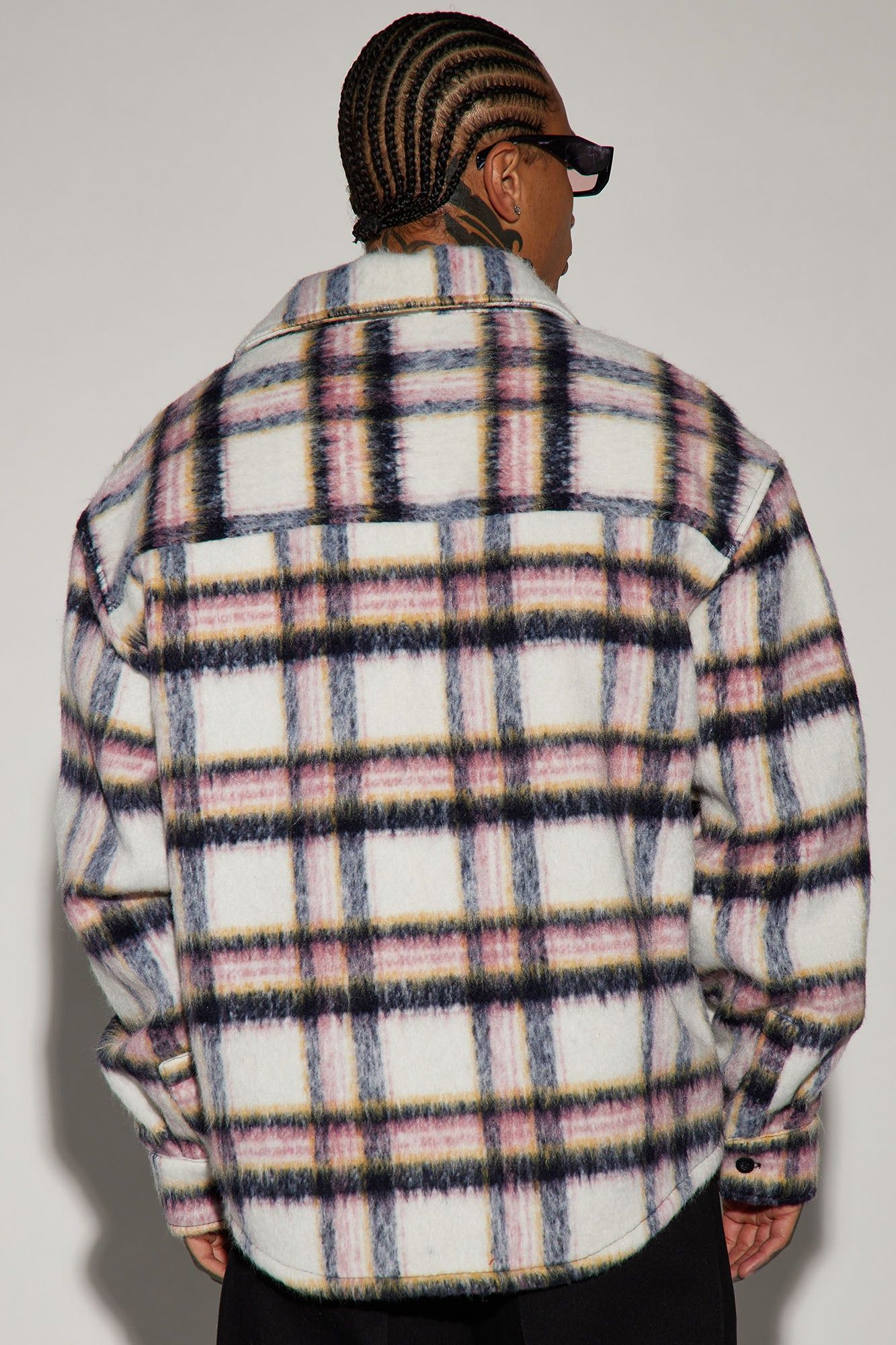 On The Fly Shacket - Pink/combo sold by Fashion Nova product image thumbnail 3