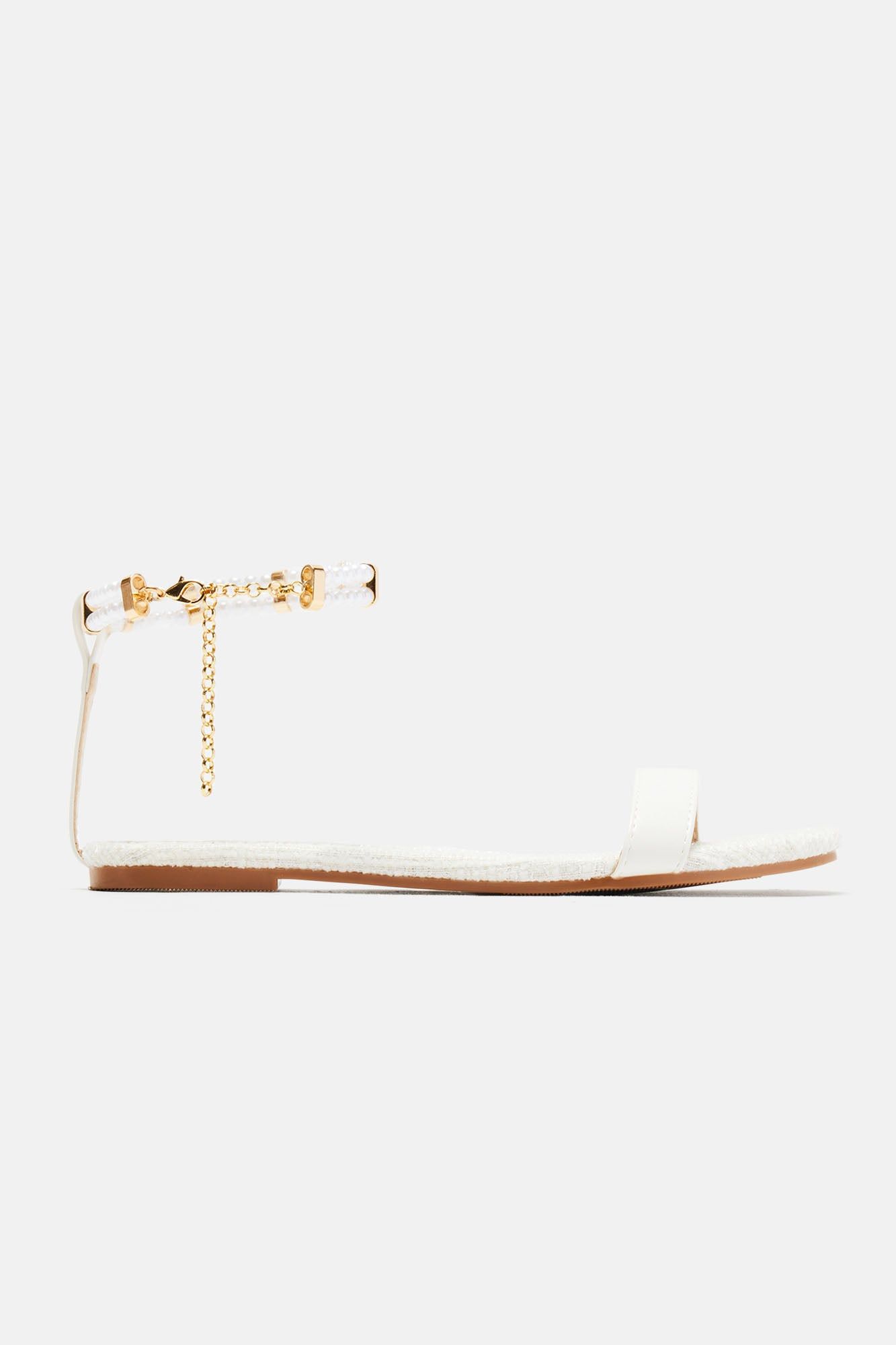 Garden Tea Party Flat Sandals - White sold by Fashion Nova product image thumbnail 5