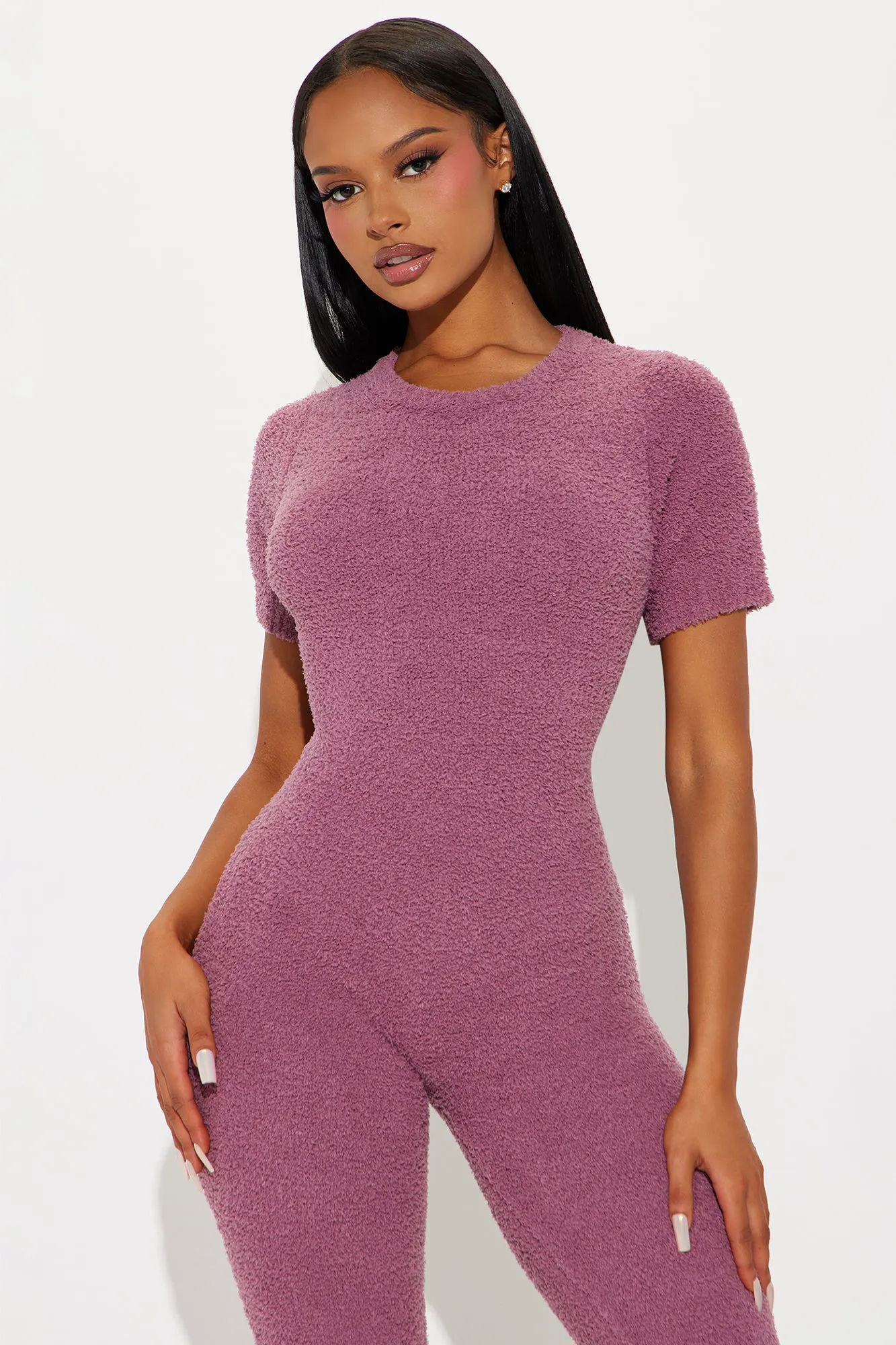 Turn The Lights Down Cozy Jumpsuit - Plum sold by Fashion Nova product image thumbnail 2