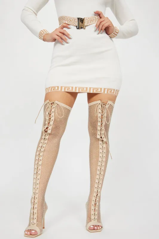 Kiss Kiss Bang Heeled Sandal - Nude sold by Fashion Nova
