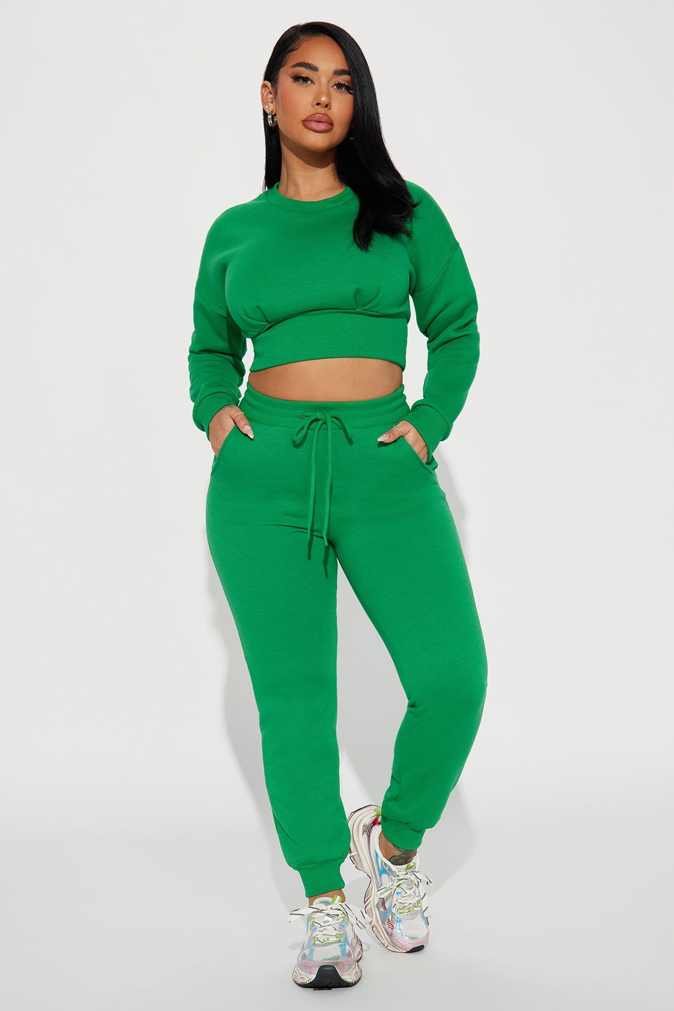Truly Amazing Jogger Set - Green sold by Fashion Nova