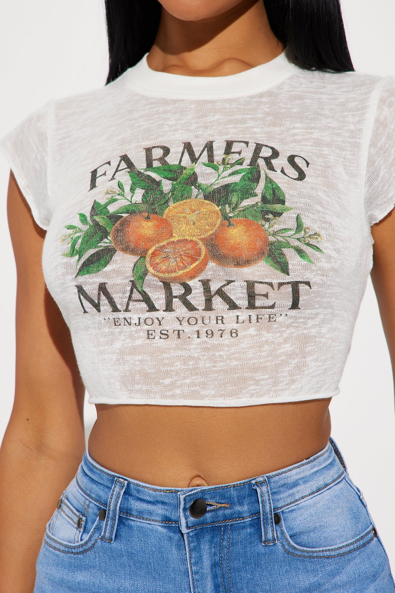 Farmers Market Sundays Tee - White sold by Fashion Nova product image thumbnail 3