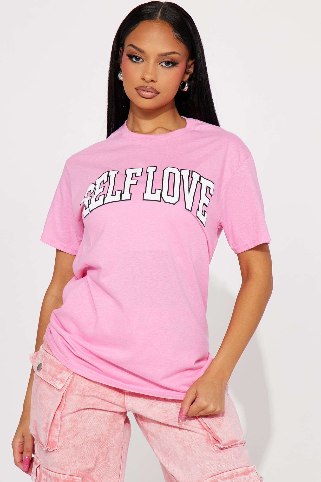 We Need More Self Love Tee - Pink sold by Fashion Nova