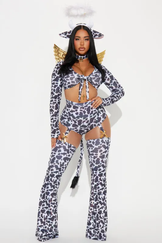 Holy Cow 7 Piece Costume Set - Black/White sold by Fashion Nova