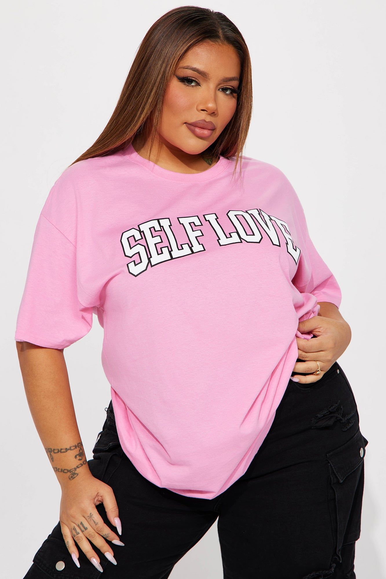 We Need More Self Love Tee - Pink sold by Fashion Nova product image thumbnail 4
