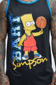 Bart In Flames Tank - Black sold by Fashion Nova