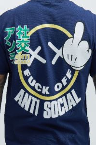 Don't Bother Me Short Sleeve Tee - Navy sold by Fashion Nova