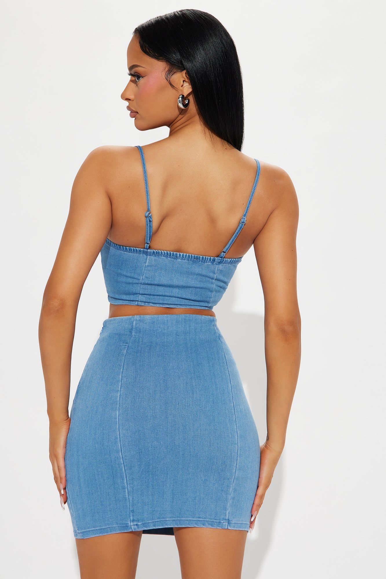 Lisandra Denim Skirt Set - Medium Wash sold by Fashion Nova product image thumbnail 3