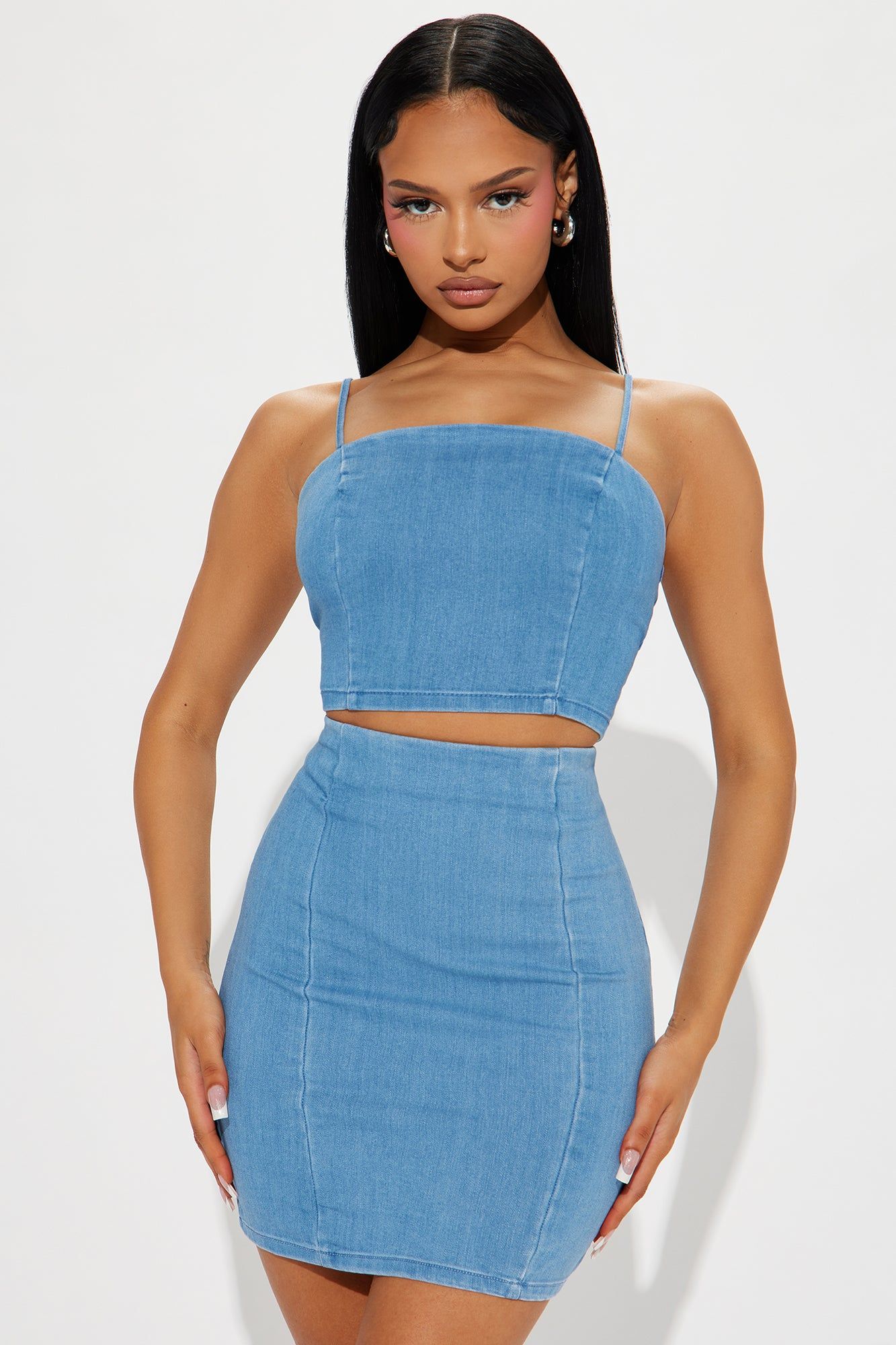 Lisandra Denim Skirt Set - Medium Wash sold by Fashion Nova product image thumbnail 2