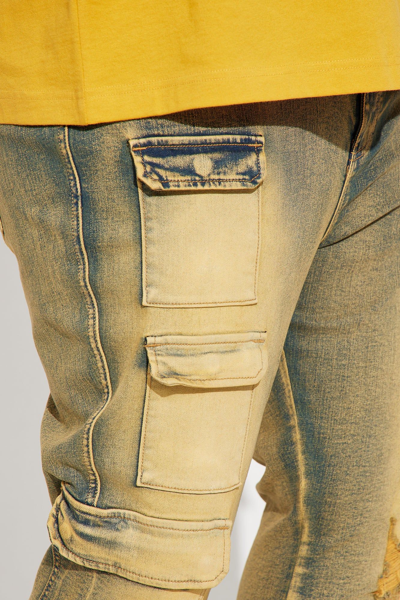 Catch My Drive Vintage Stacked Skinny Flare Jeans - Vintage Blue Wash sold by Fashion Nova product image thumbnail 8