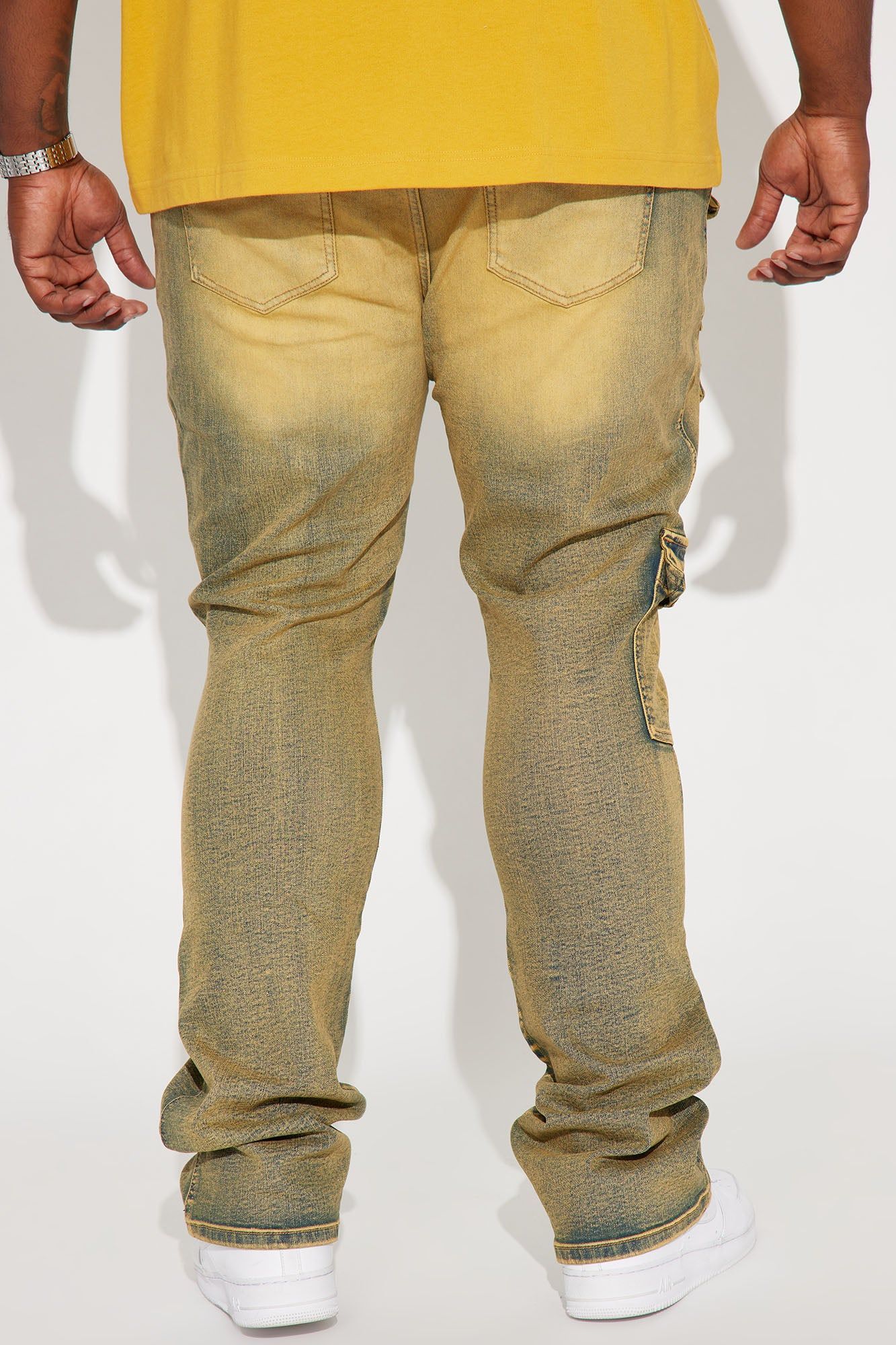 Catch My Drive Vintage Stacked Skinny Flare Jeans - Vintage Blue Wash sold by Fashion Nova product image thumbnail 9