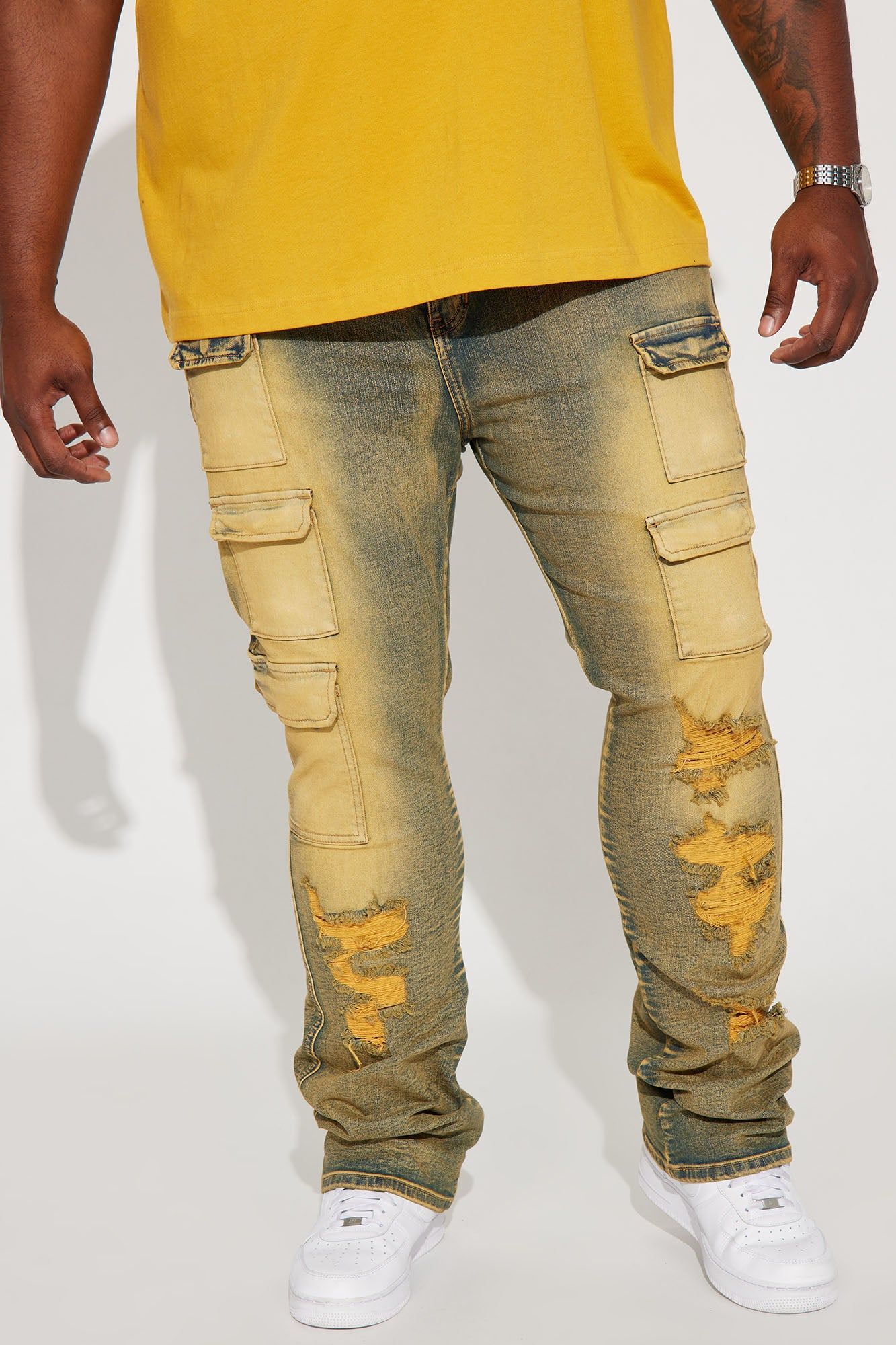 Catch My Drive Vintage Stacked Skinny Flare Jeans - Vintage Blue Wash sold by Fashion Nova product image thumbnail 2