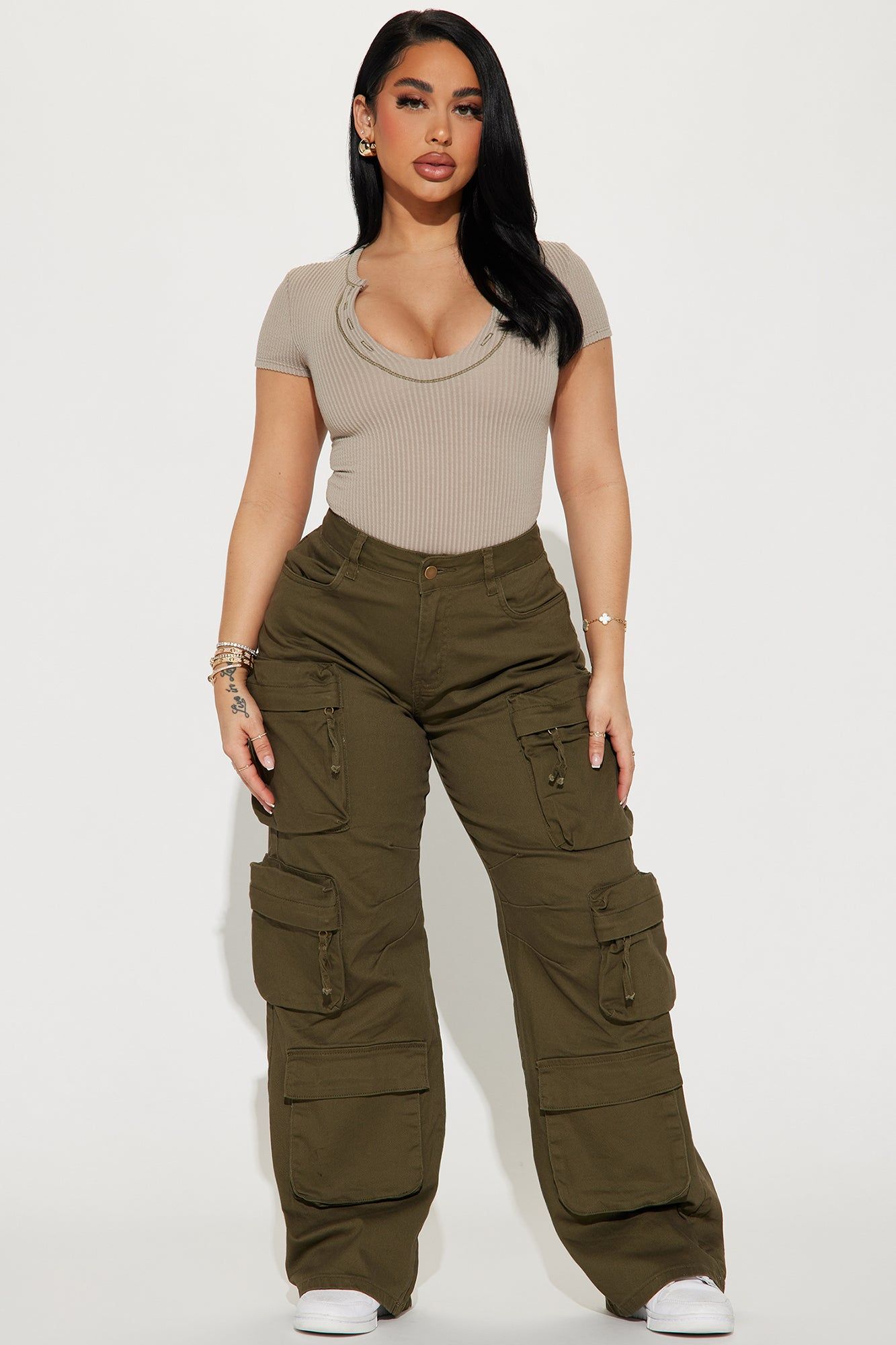 Keaton Short Sleeve Bodysuit - Stone sold by Fashion Nova product image thumbnail 2