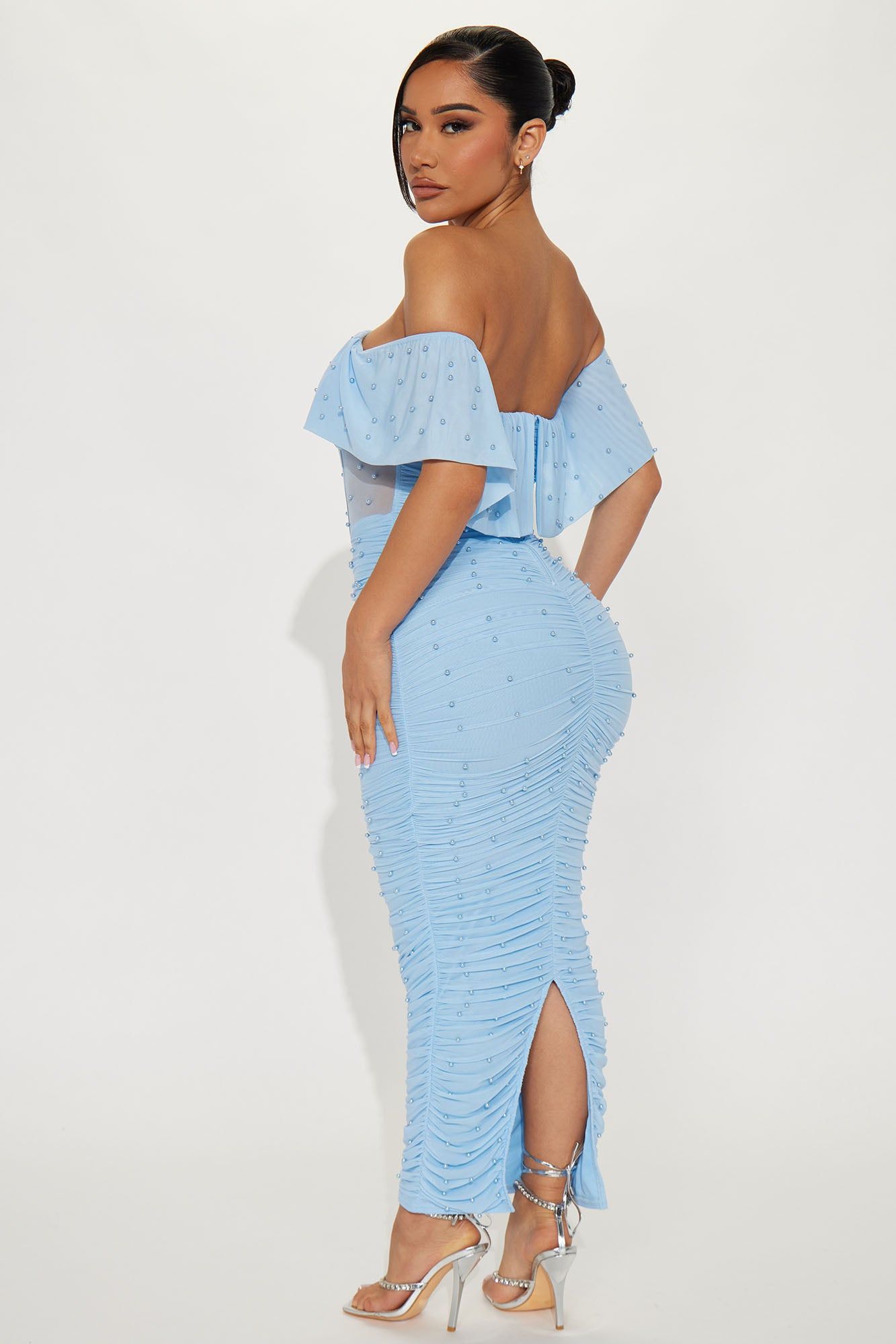 All An Illusion Pearl Maxi Dress - Light Blue sold by Fashion Nova product image thumbnail 3