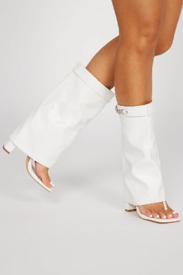 Caught My Eye Heels - White sold by Fashion Nova