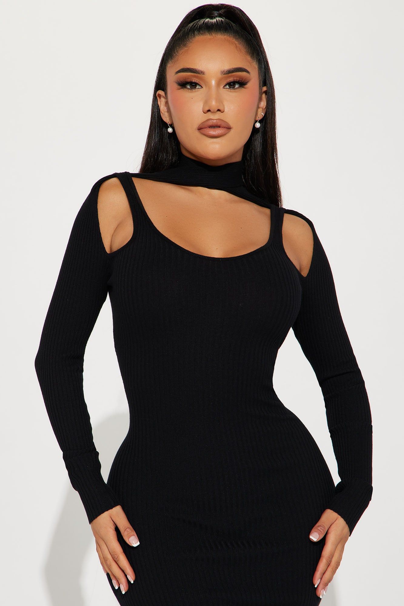 Alex Sweater Midi Dress - Black sold by Fashion Nova product image thumbnail 2