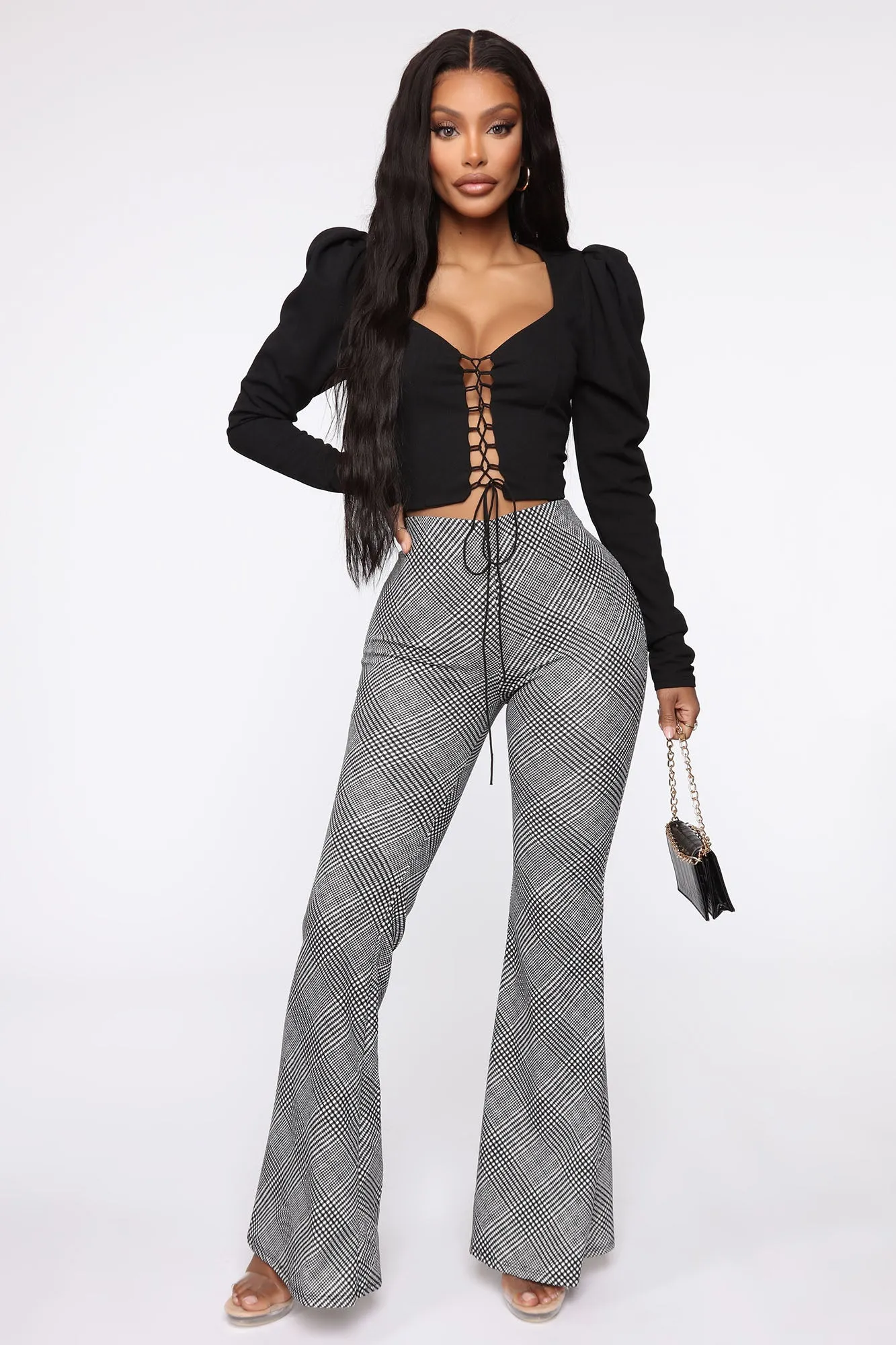 Wait Up Lace Up Top - Black sold by Fashion Nova product image thumbnail 2