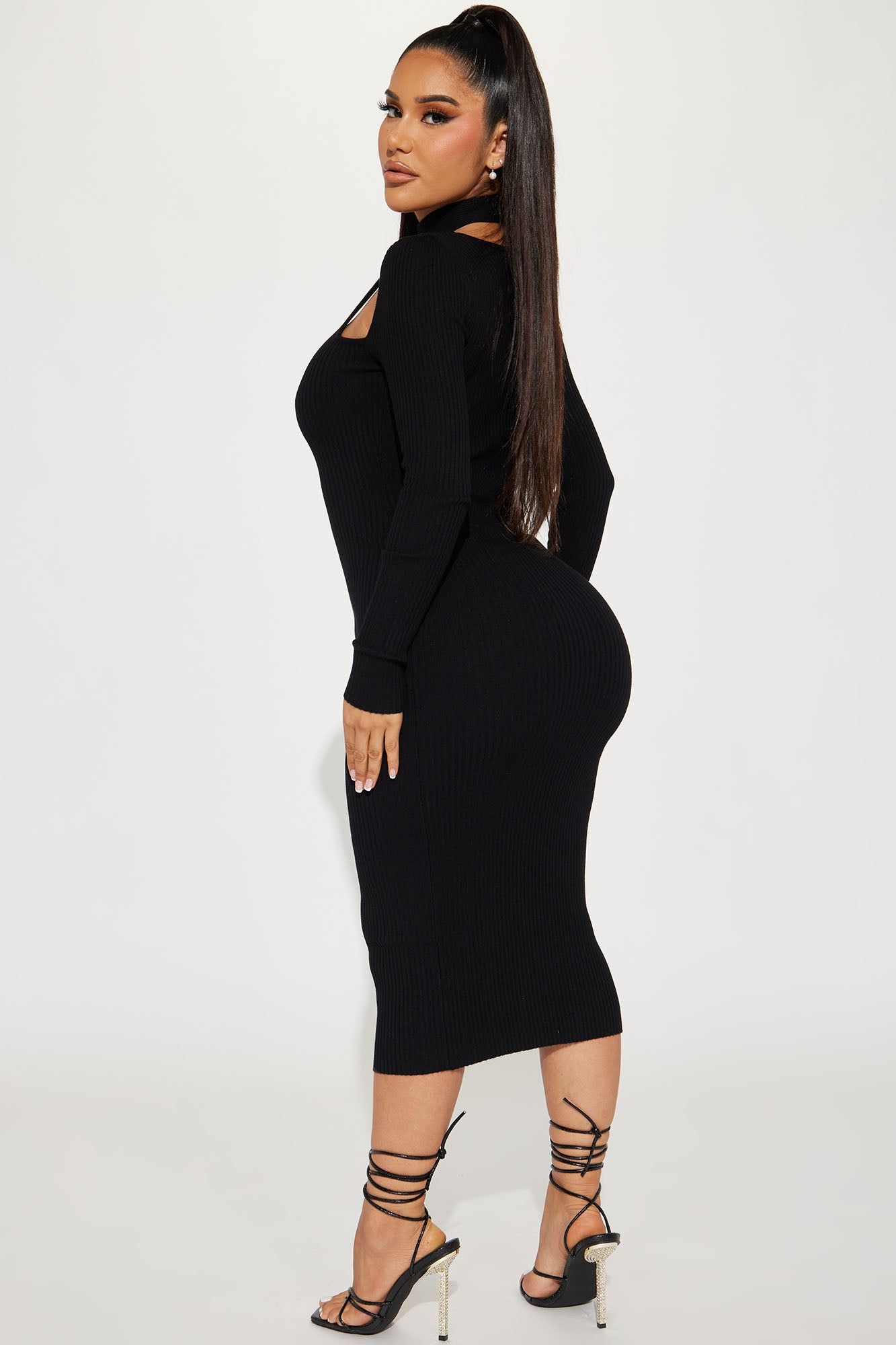 Alex Sweater Midi Dress - Black sold by Fashion Nova product image thumbnail 3