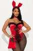 Cutest Sexy Bunny 5 Piece Costume Set - Black/Red sold by Fashion Nova