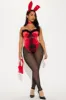 Cutest Sexy Bunny 5 Piece Costume Set - Black/Red sold by Fashion Nova