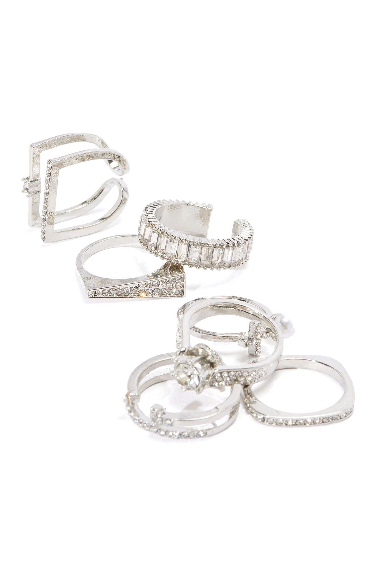 In Your Head 7 Piece Ring Set - Silver sold by Fashion Nova product image thumbnail 2