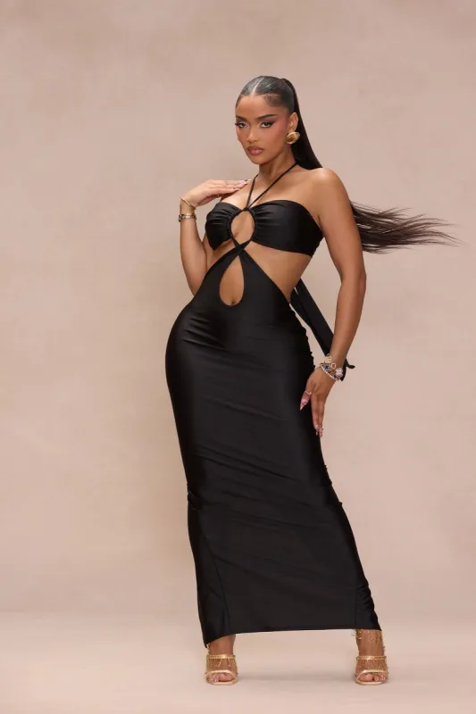 Jacky Cut Out Maxi Dress - Black sold by Fashion Nova
