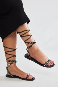 Better With You Flat Sandals - Black sold by Fashion Nova