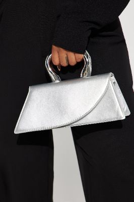 Let's Be Real Handbag  - Silver sold by Fashion Nova