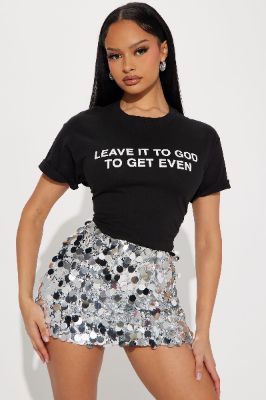 Leave It To God Tee - Black sold by Fashion Nova