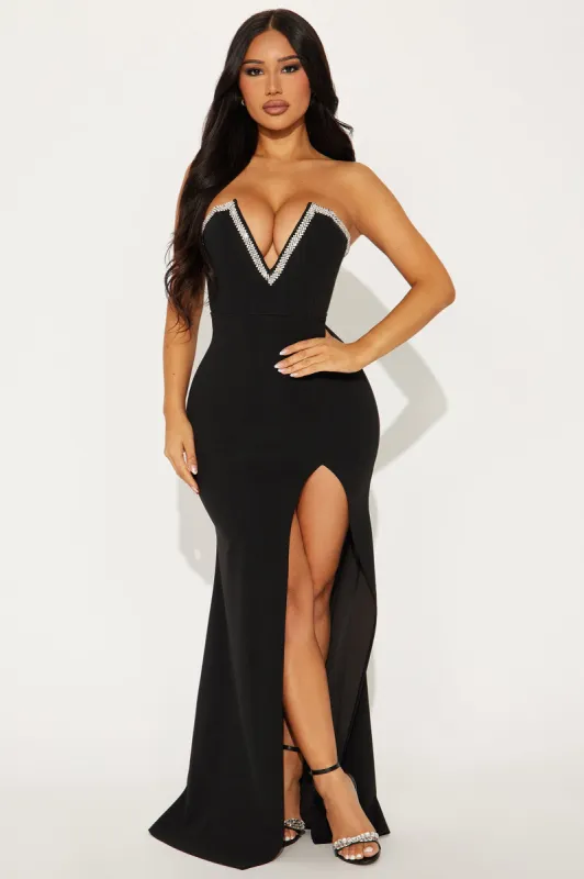 Ruby Strapless Maxi Dress - Black sold by Fashion Nova