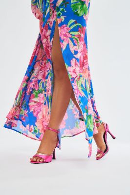 Come Find Me Heeled Sandals - Fuchsia sold by Fashion Nova