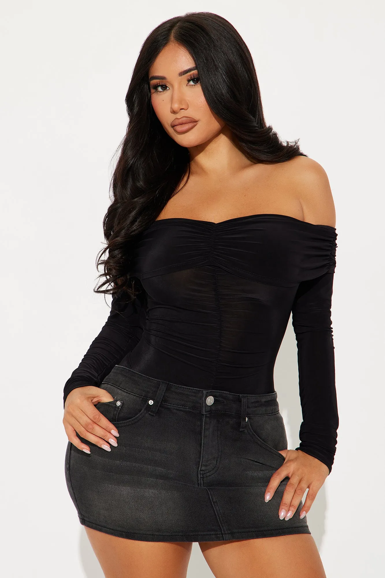Meant To Be Off Shoulder Bodysuit - Black sold by Fashion Nova product image thumbnail 3