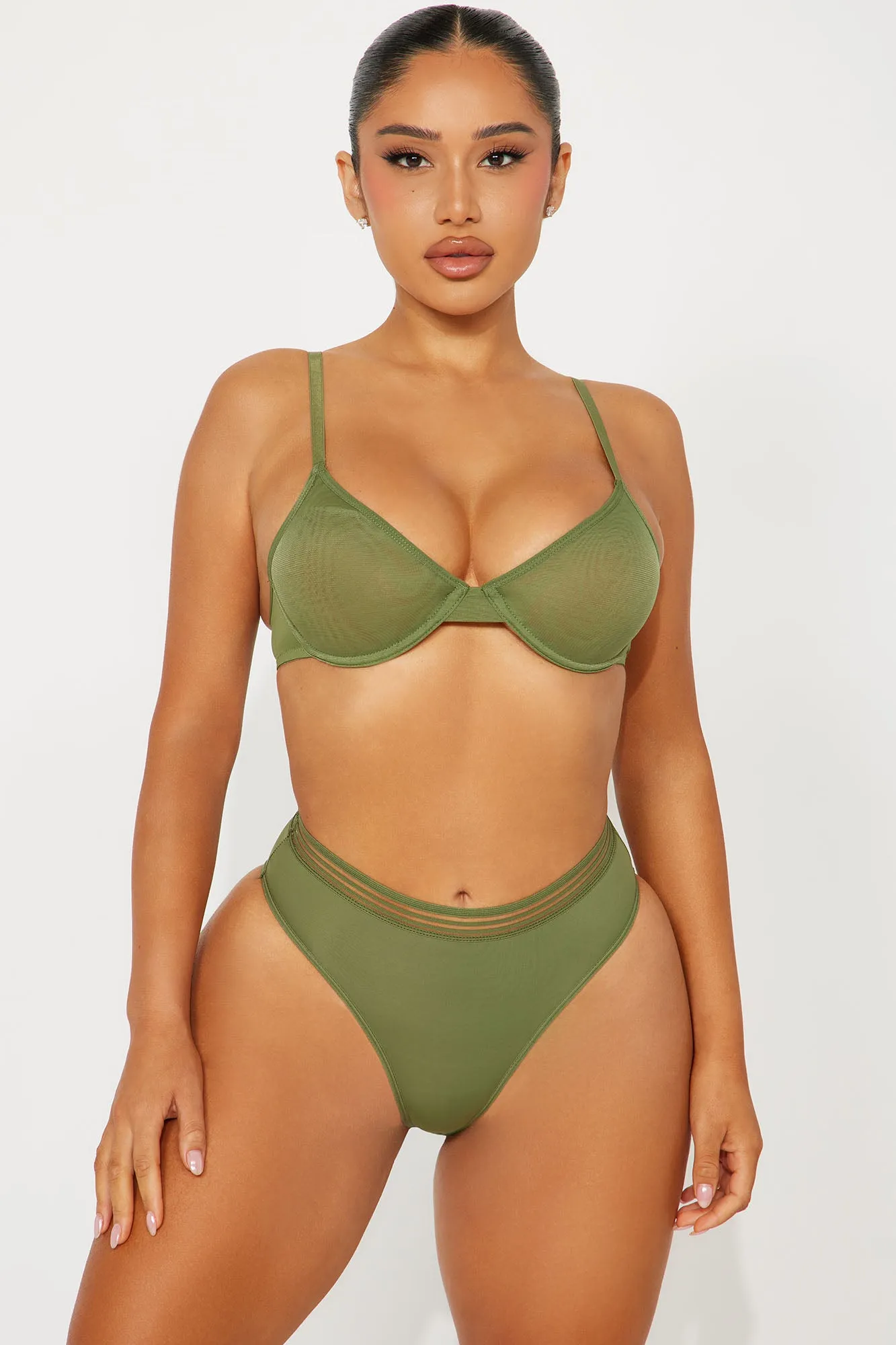 Weekend Vibe Banded Bikini Panty - Olive sold by Fashion Nova product image thumbnail 2
