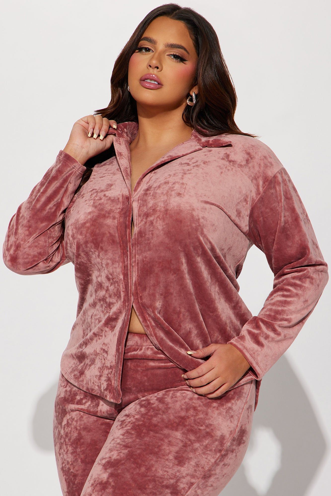 Valery Velour Pant Set - Mauve sold by Fashion Nova product image thumbnail 5