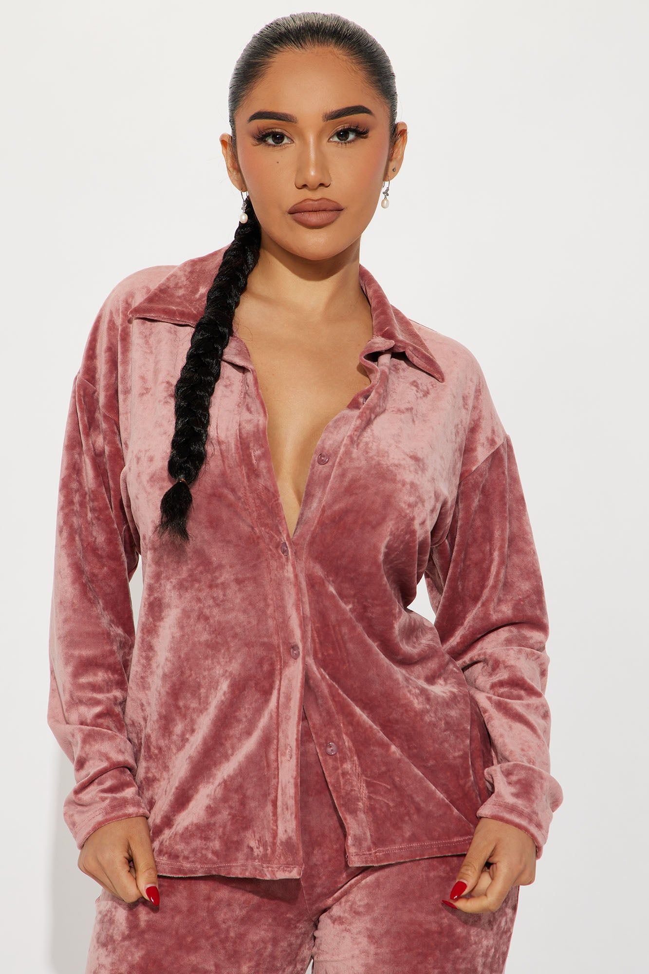 Valery Velour Pant Set - Mauve sold by Fashion Nova product image thumbnail 2