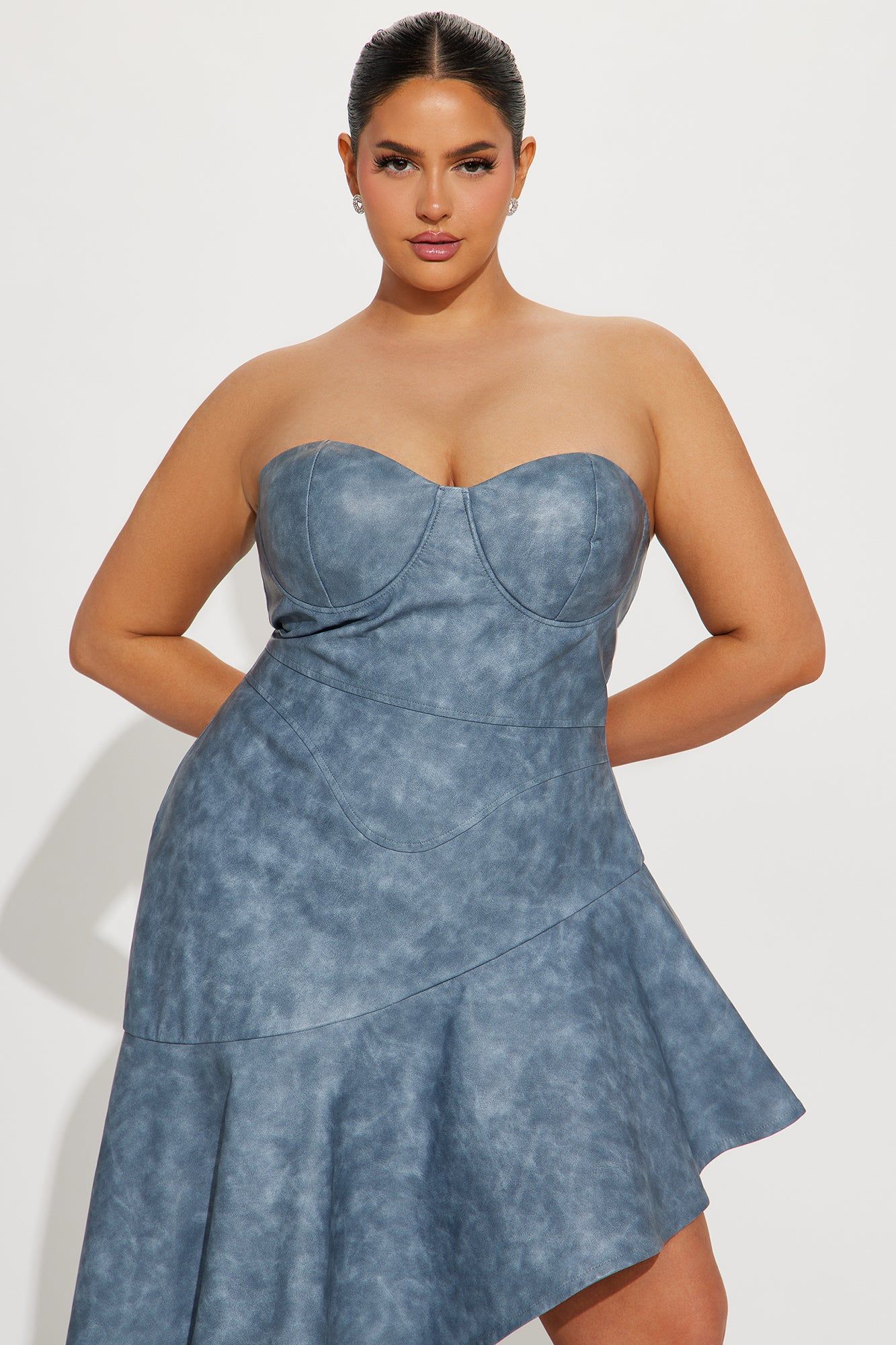 Chelsea Leather Maxi Dress - Blue sold by Fashion Nova product image thumbnail 5