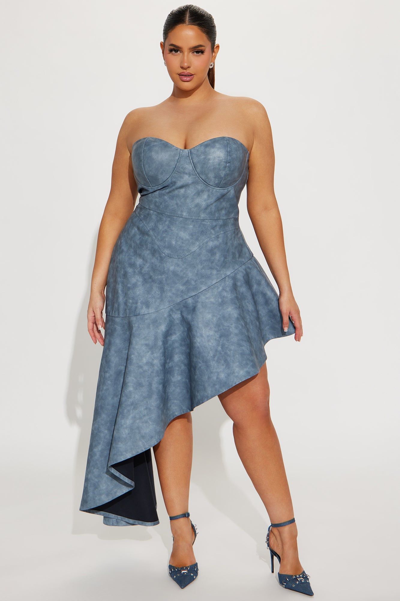 Chelsea Leather Maxi Dress - Blue sold by Fashion Nova product image thumbnail 4