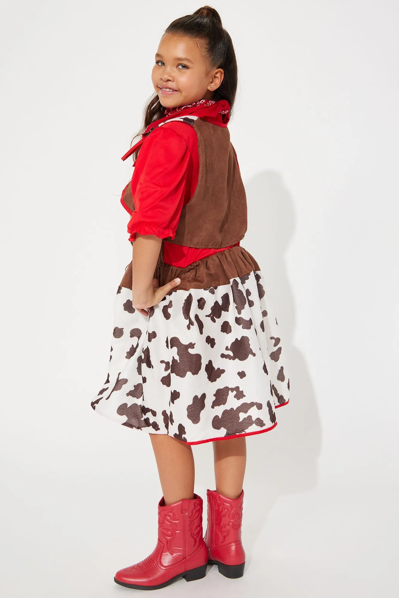 Mini Lil Miss Cowgirl Costume - White/combo sold by Fashion Nova product image thumbnail 3