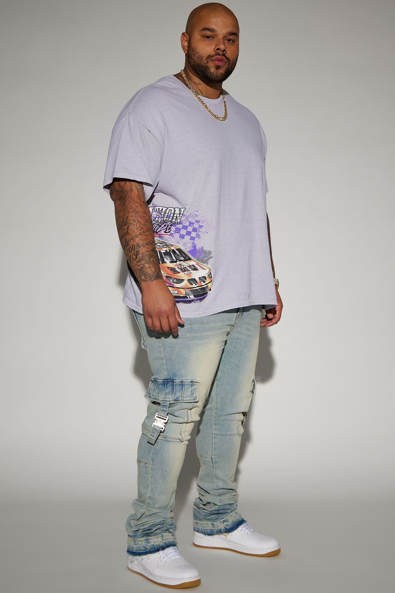 Racing Worldwide Short Sleeve Tee - Silver sold by Fashion Nova product image thumbnail 6