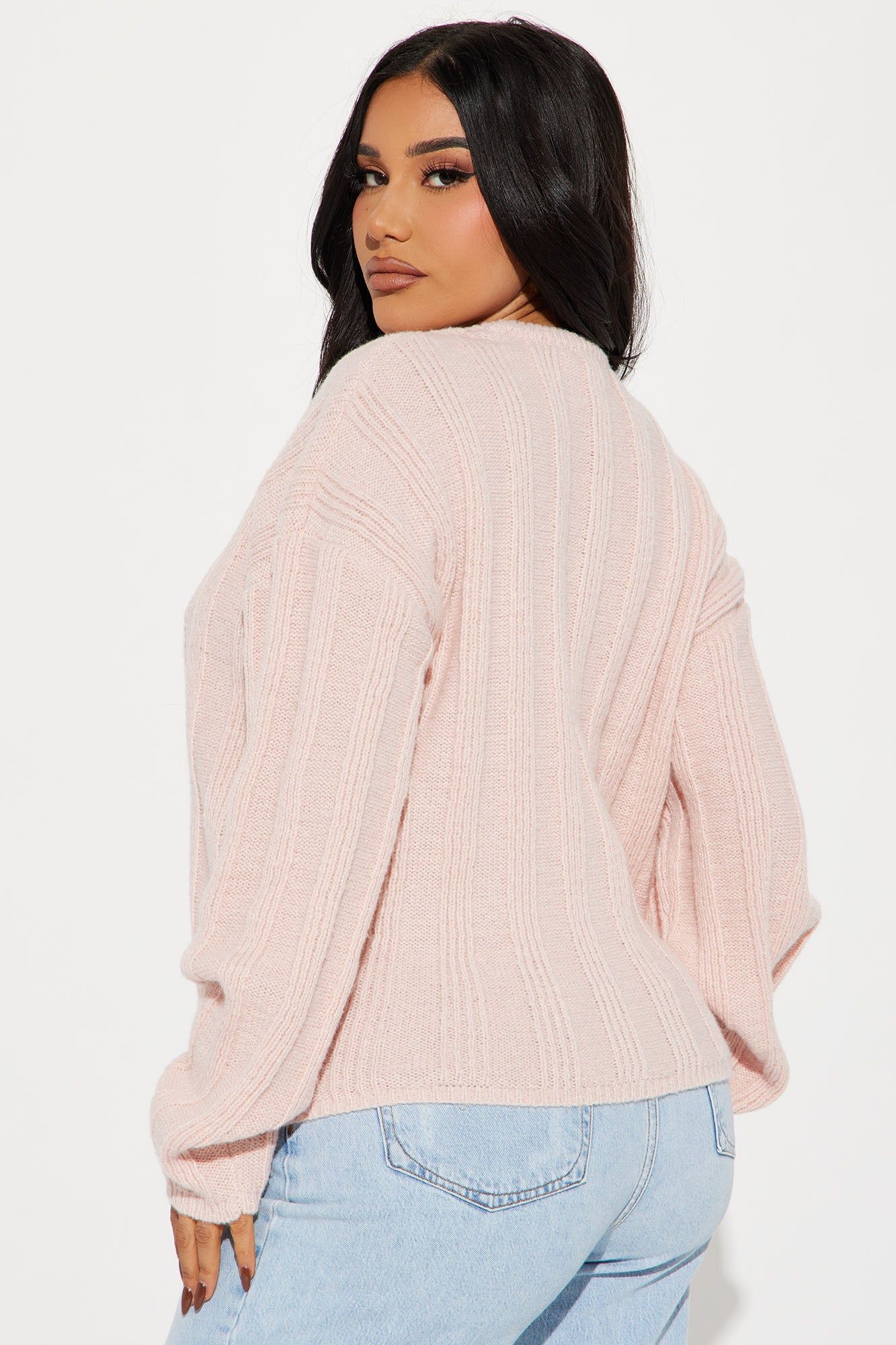 Out And About Sweater - Heather Pink sold by Fashion Nova product image thumbnail 3