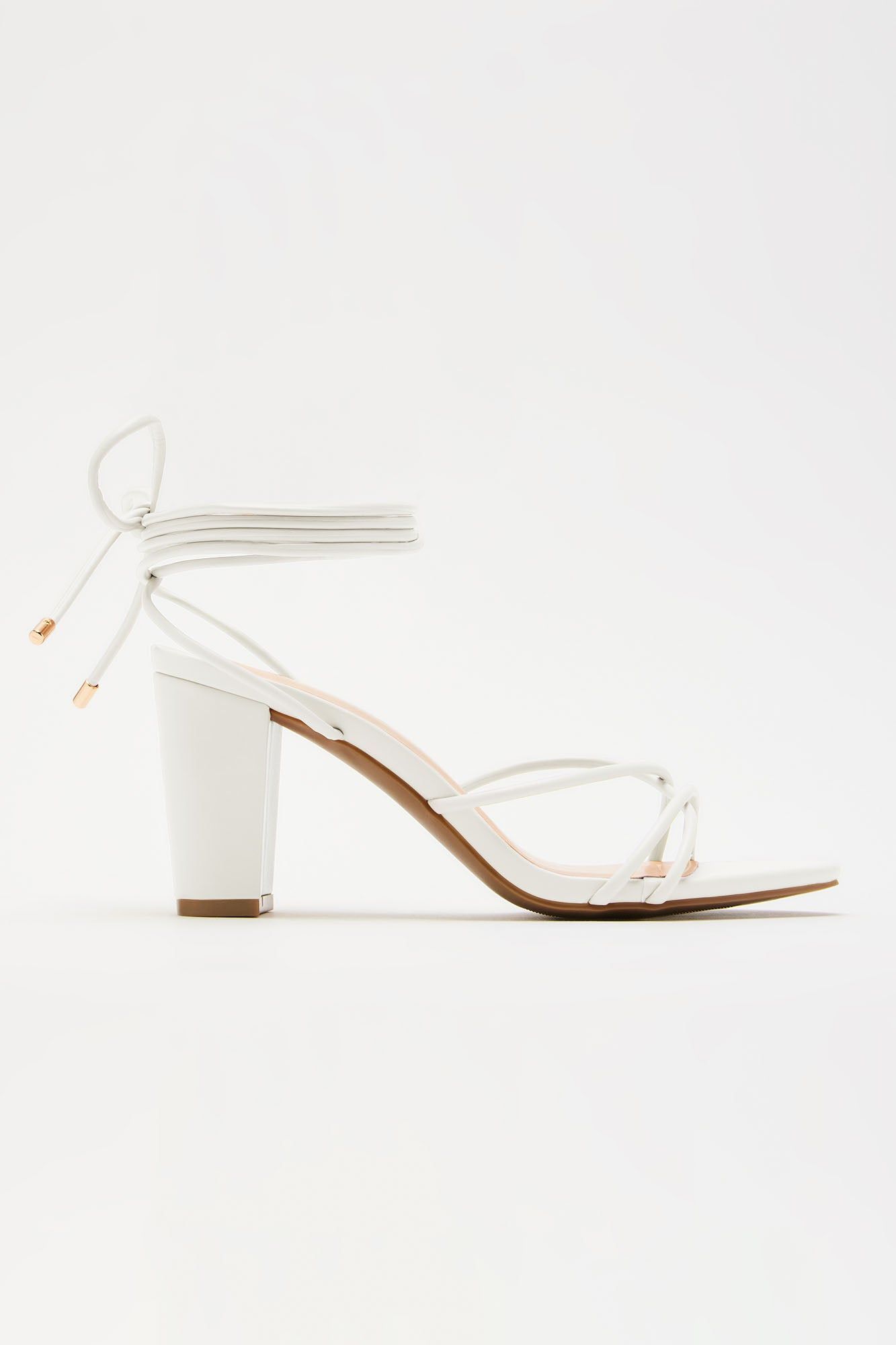 Carina Wrap Up Heels - White sold by Fashion Nova product image thumbnail 3