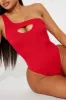 Natalie Asymmetrical 1 Piece Swimsuit - Red sold by Fashion Nova
