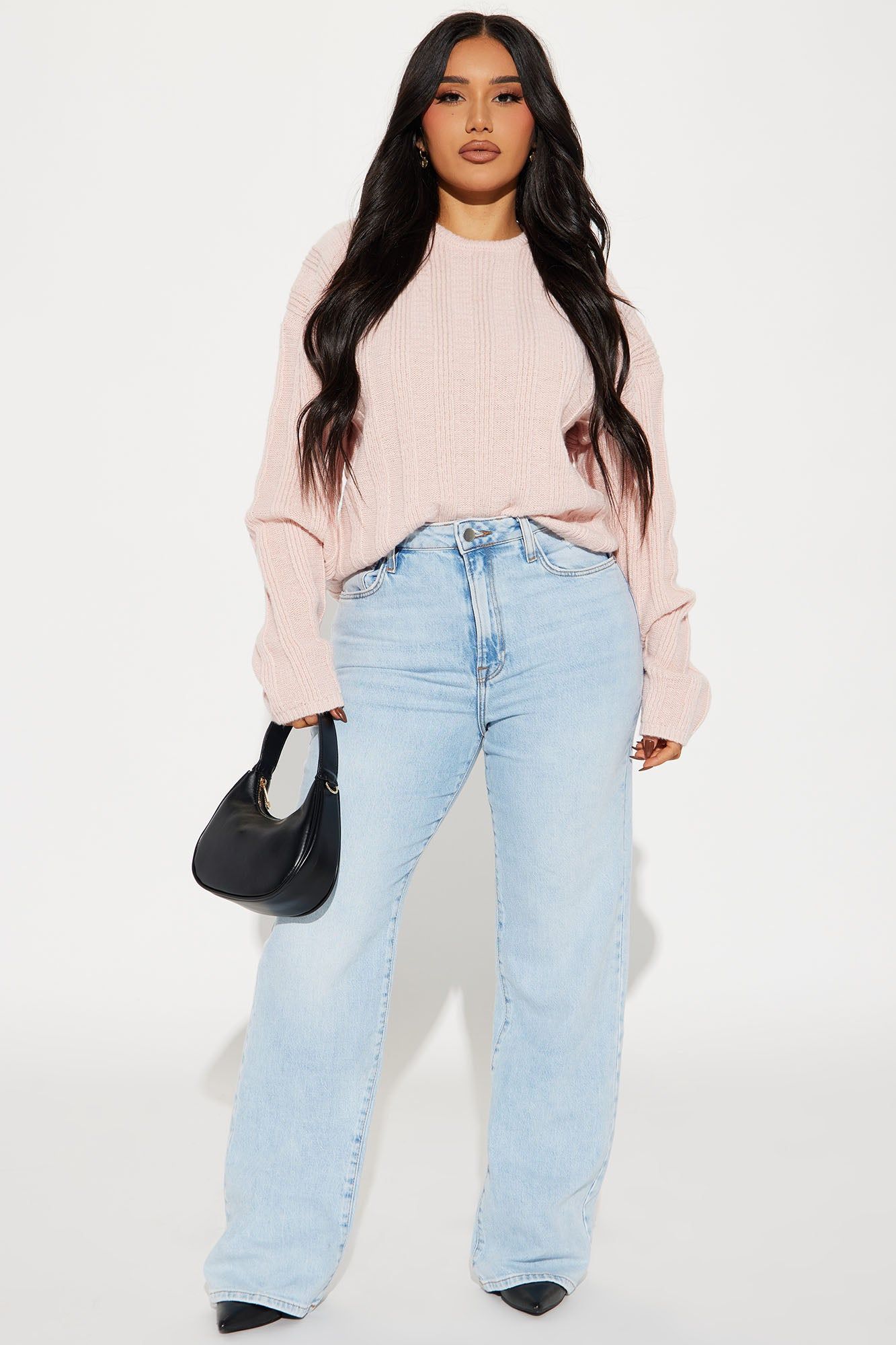 Out And About Sweater - Heather Pink sold by Fashion Nova product image thumbnail 2