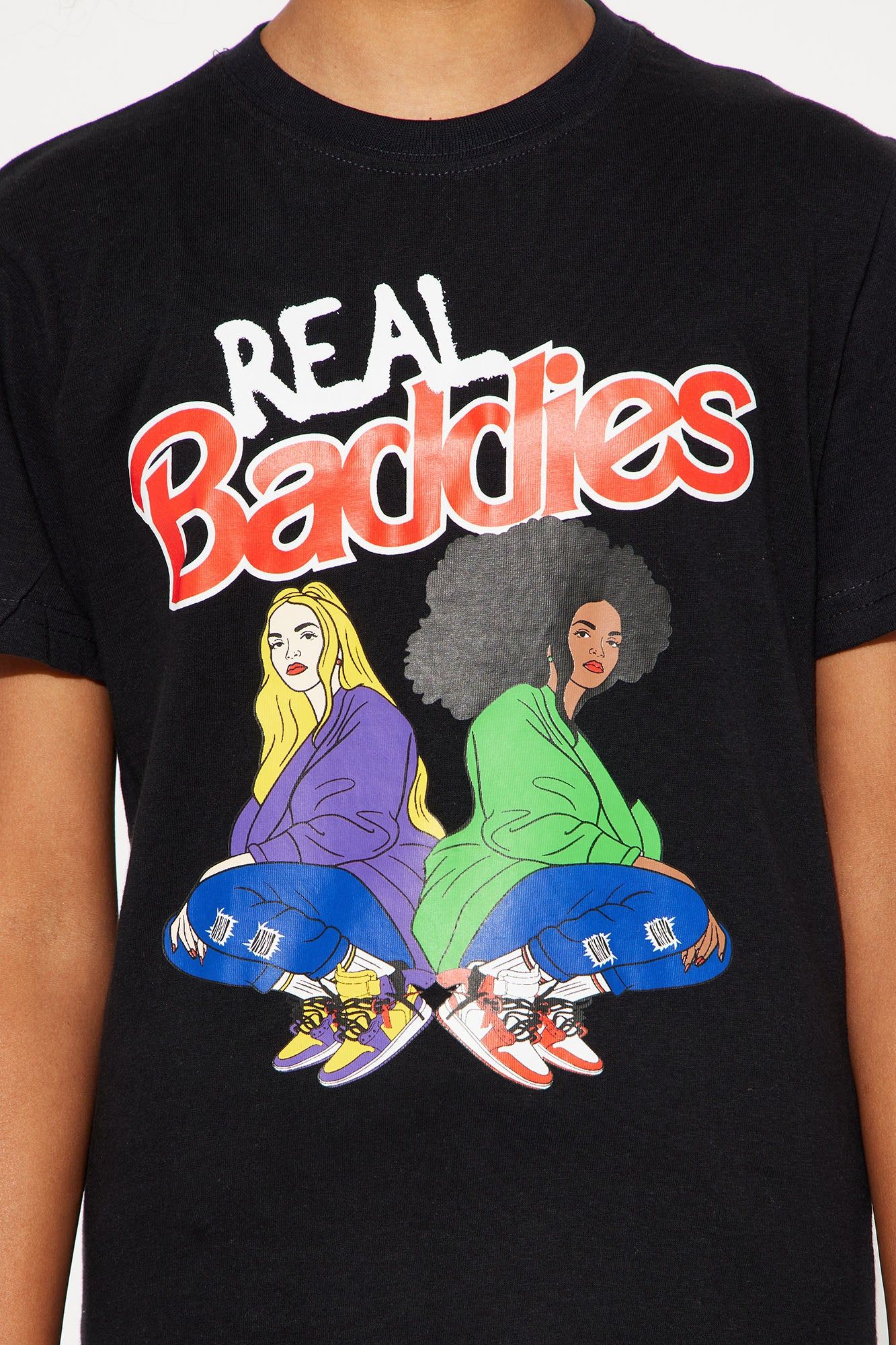 Mini Real Baddies Short Sleeve Tee - Black sold by Fashion Nova product image thumbnail 3